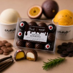 Uno Gelato x Mink Chocolates gelato x sorrbetto bonbons