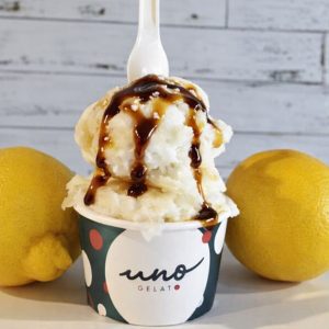 Uno gelato - yuzu tahini and black honey - draft