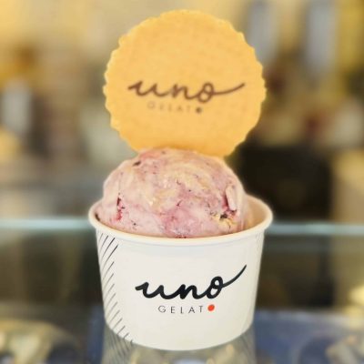 uno gelato - blueberry cheesecake gelato
